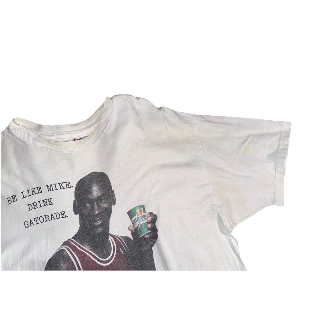 Hanes Beefy-T M. Jordan "Be Like Mike. Drink Gatorade." Promo Tee Size XL VTG 91 - Picture 4 of 5